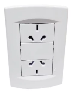 Llave Armada 2 Tomas Embutir Sica Life Blanco - comprar online
