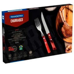 Set de Cubiertos Tramontina para Asado Acero Inox 12 piezas