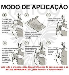 Tatuagem temporária realista frase focus love tatoo impermeavel 1 cartela 10x6cm duração ate 7 dias sku e05 - Sweet & Bella
