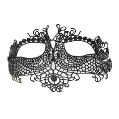 Mascara veneziana feminina loba renda bordada 50 tons de cinza festa sensual a fantasia swing balada liberal cod12146f - Sweet & Bella