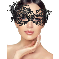 Mascara veneziana feminina fenix em renda bordada festa fantasia carnaval halloween club swing balada liberal cod12113f