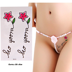 Tatuagem temporária realista florzinha see yonna love tatoo impermeavel 1 cartela 10x6cm duração ate 7 dias sku c30