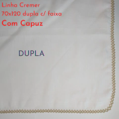 Fralda Banho Dupla C/ Capuz 70x120 (linha Cremer) - Bordados Vila Diva