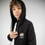 Campera con frisa Waiting - 846N Ranglan estampa espalda Negro 2024 - Fuerza Natural
