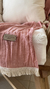 MANTA MALVA ROSA con flecos - comprar online