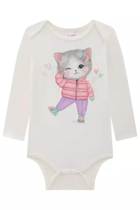 Body em cotton com estampa e brilhos