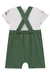 Jardineira com body de dinos - comprar online