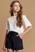 Blusa boxy off white com brilho