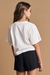 Blusa boxy off white com brilho - comprar online