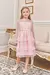 Vestido charm em tule rose