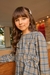 Vestido em flanela xadrez chumbo
