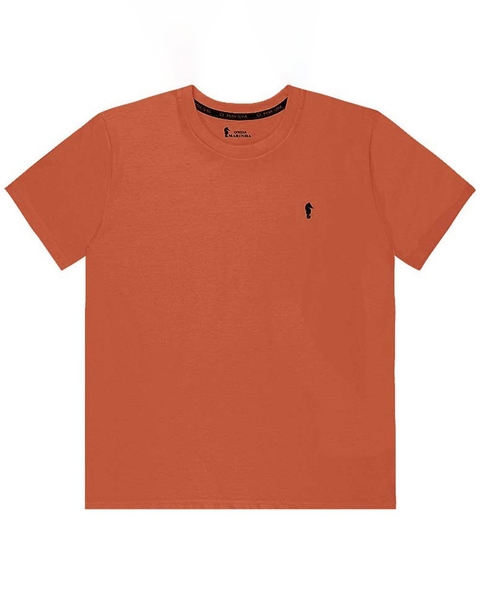 Camiseta avelã em meia malha