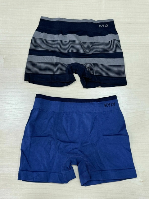 kit de duas cuecas boxer azul e cinza - comprar online