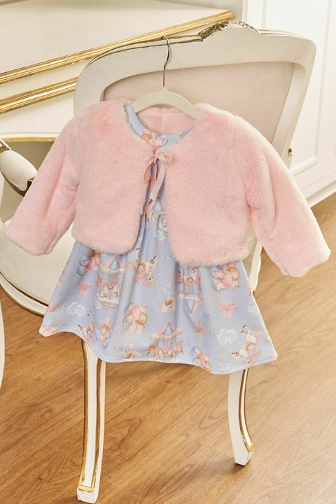Vestido Carrossel mágico com bolero