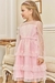 Vestido charm em tule rose - Brunela Criança