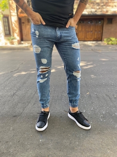 jeans Jogger mom con puño - comprar online