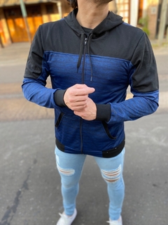 Campera Bicolor blue - comprar online