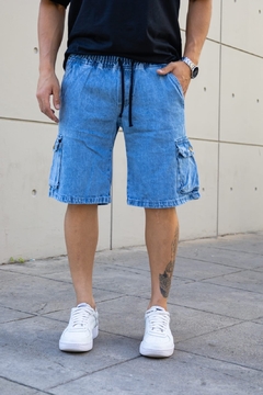 Bermudas jeans cargo con cordones - El Showroom de Ramos Mejia