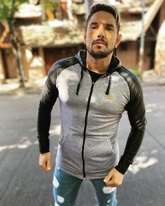 Imagen de Campera Jogging manga Engomada gris