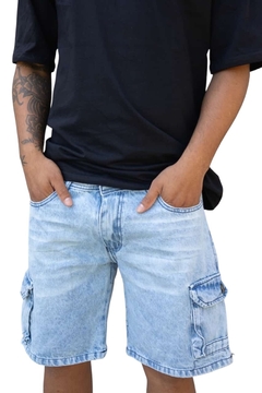 Bermuda de jeans Baggy lisa