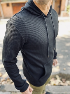 Buzo Sweater Canguro Negro - comprar online