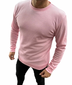 Buzo Sweater liso waffle rosa - comprar online