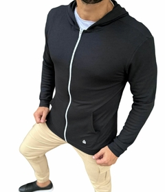Campera Negra waffle
