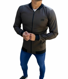 Campera Chocolate Eco cuero - comprar online