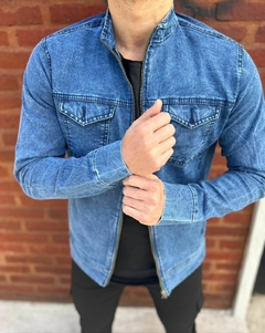 Campera de jeans Tokio Nevada con cierre - comprar online
