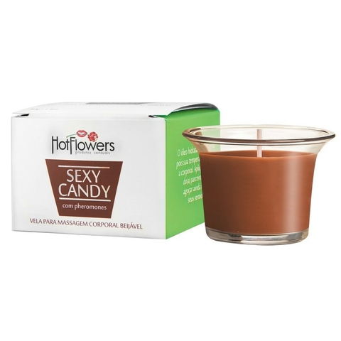 VELA SEXY CANDY CHOCOLATE COM MENTA HOT FLOWERS