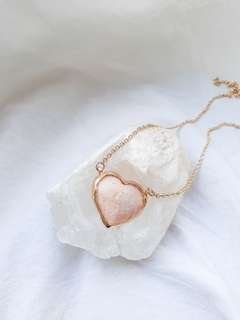 Collar Corazón Amatista Rosa - fabianapesce