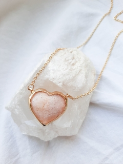Collar Corazón Amatista Rosa - tienda online