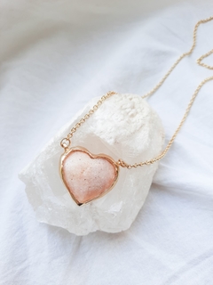 Imagen de Collar Corazón Amatista Rosa