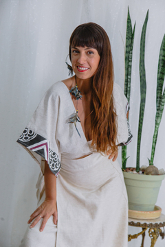 Cropped Guarani Onça - Pano Porã Permacostura | Moda Medicina desde 2016