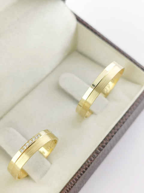Alianças de casamento - Banhado a Ouro18k - Modelo 05