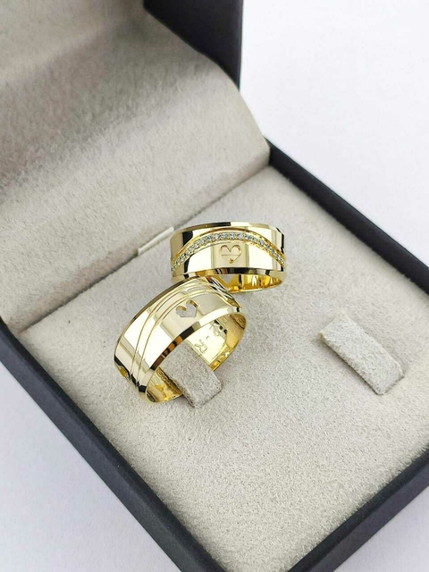Alianças para noivado e casamento - Modelo 159
