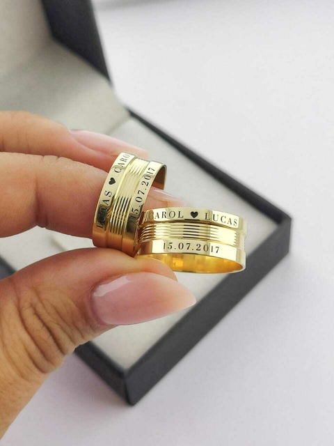 Alianças para noivado e casamento - Modelo 98 - comprar online