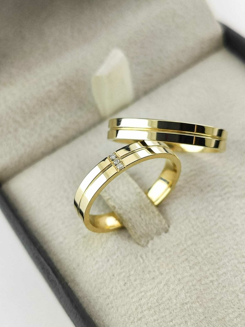 Alianças para noivado e casamento - Modelo 58 - comprar online