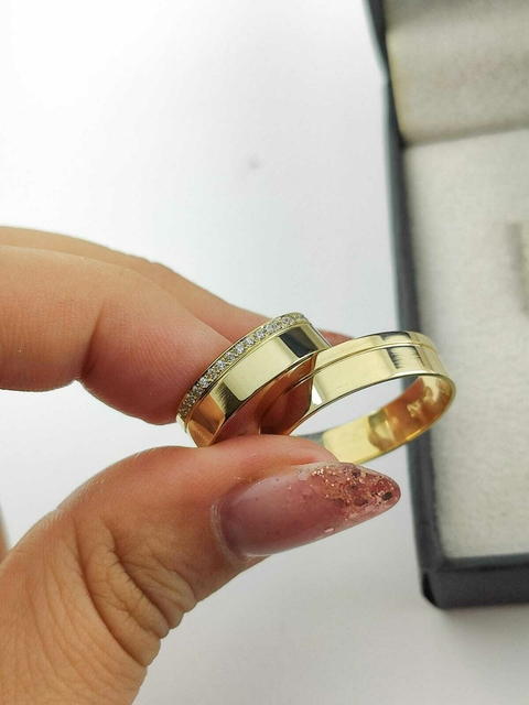 Alianças para noivado e casamento - Modelo 55 - comprar online