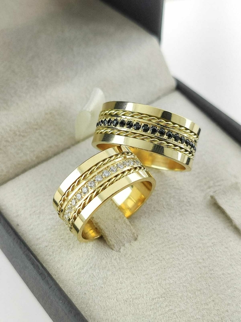 Alianças para noivado e casamento - Modelo 56 - comprar online