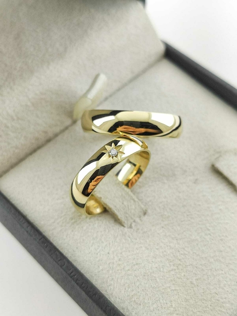Alianças para noivado e casamento - Modelo 54 - comprar online