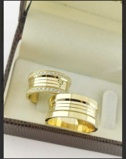 Alianças para noivado e casamento - Modelo 19 - comprar online