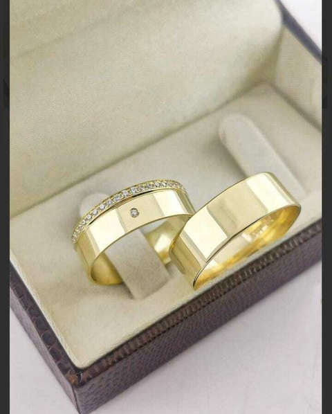 Alianças para noivado e casamento - Modelo 8 - comprar online