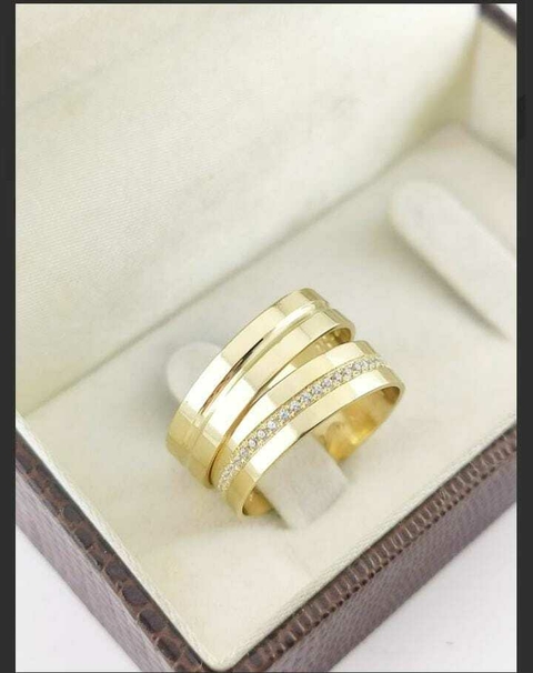 Alianças para noivado e casamento - modelo 7 - comprar online