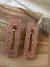 Hebilla de acrílico, rectangular glitter rosa - comprar online