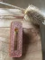 Hebilla de acrílico, rectangular glitter rosa