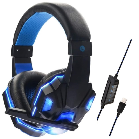 Auriculares Gamer con Micrófono | SKYWAY | Bull Goat | SONIDO 7.1 - Retroilumniado Led - USB