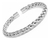 PULSEIRA MASCULINA AJUSTAVEL AÇO INOX TRANÇADO PRATEADO