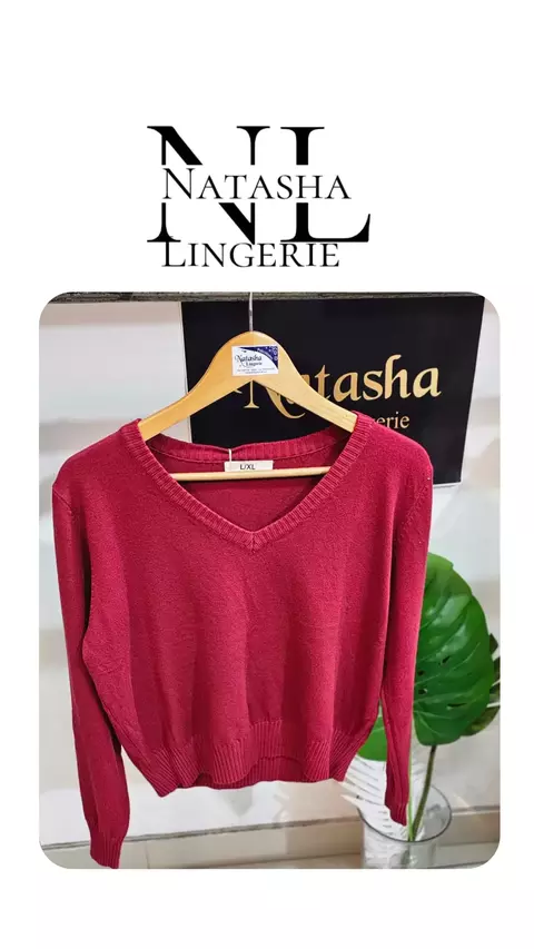 SWEATER BORDO ESCOTE V CERCEI - comprar online