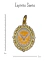 Colar Artesanal em fio encerado com Medalha Religiosa oval e Strass - Bia Nunes Acessórios